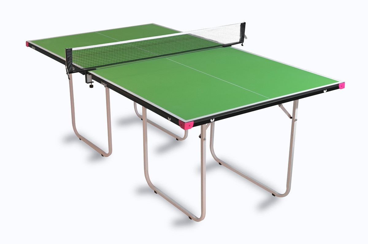 Butterfly Junior Stationary Table: Sideview of Green Table